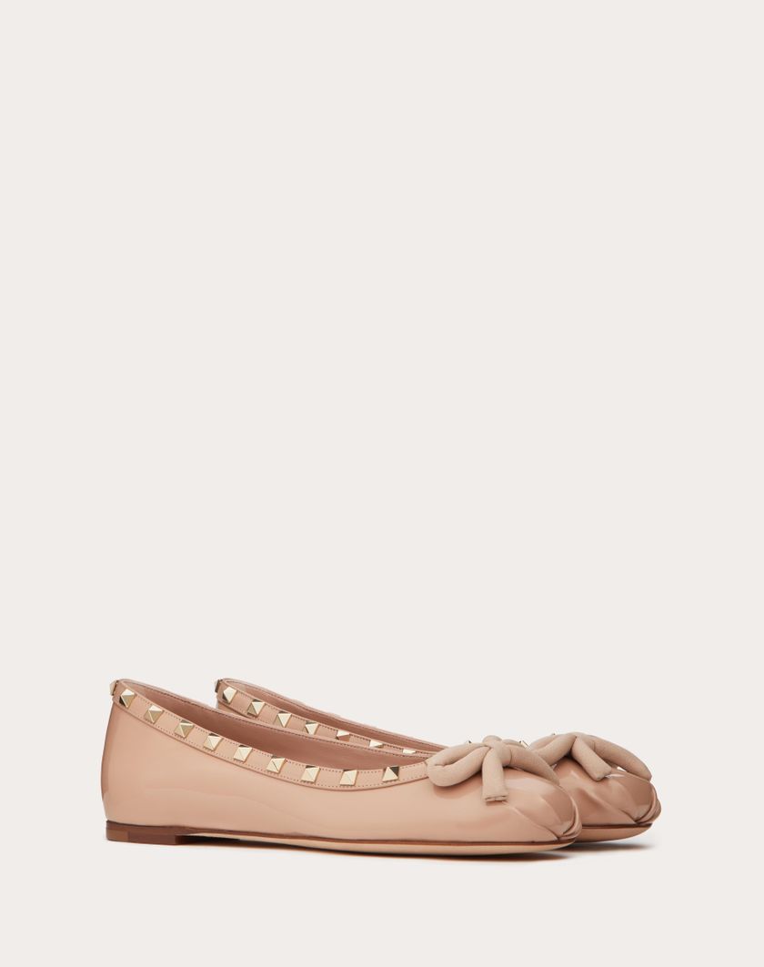 ROCKSTUD PATENT LEATHER BALLERINA - Image 1